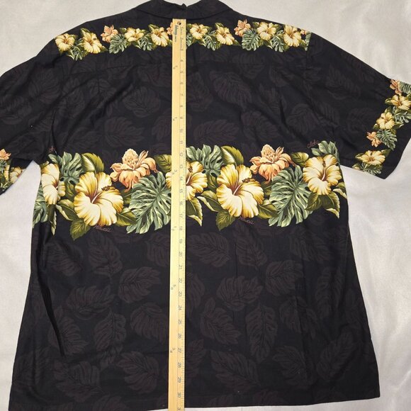 Royal Creations Hawaiian Black Floral Short Sleeve Shirt 2XL 100% Cotton - Picture 5 of 7